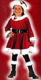 Little Miss Santa 4-Piece Girl's Christmas Costume Size 24 Months - 2T #7568