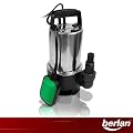 Berlan - Schmutzwasser Tauchpumpe 550W / 12.500l/h Edelstahl - BSTP550E