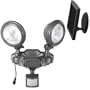 Westinghouse 481631  Solar System Pir Floodlight,  2 Round Heads, Ashen Pewter