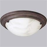 Progress Lighting Eclipse Cobblestone Two-Light Fluorescent Ceiling Light