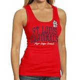 MLB St. Louis Cardinals Ladies Line Up Tank Top - Red (X-Large)