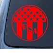 USA CIRCLE - Patriotic - Vinyl Car Decal Sticker #1323 | Vinyl Color: Red