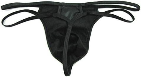 Sexy Men's Underwear Thong G-string Size M~XL Black (Large, Black)