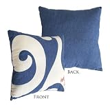 Roxy Chameleon Denim and White Wave Decorator Pillow