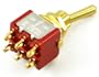 MINI SWITCH ON/OFF/ON GOLD