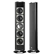 KEF KHT6000BL Slender Profile Cast Aluminum Speaker (Gloss Black)