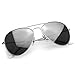 zeroUV - Original Classic Metal Standard Aviator Sunglasses - Nickel Plated Frame (Silver / Mirror)