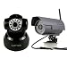 1X Black Loftek CXS2200 Indoor wireless IP Camera+1X Sliver grey Loftek Nexus 543 Outdoor IP Camera with remote control and 24 hours monitor