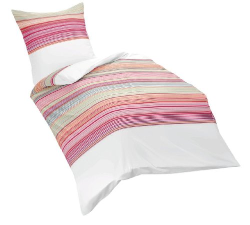 Fleuresse Milano 112108 Fb. 4 Mako-Satin-Bettw&auml;sche / 155 x 220 cm, pink