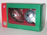 DALLAS COWBOYS (2 Pack) Helmet & Football CHRISTMAS ORNAMENT BOXED SET