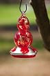 Red Glass Hummingbird Feeder