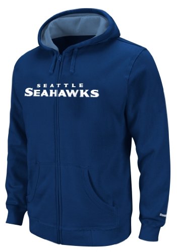 NFL Boys' Seattle Seahawks Sportsman Zip Ft Fleece Hoodie - R18C4Q28 (Deep Obsidan, Small)