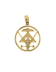 Gold-Plated 925 Sterling Silver Architecture Tools Pendant