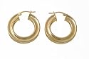 9ct Yellow Gold UER 066Y Ladies Hoop Earrings
