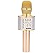 BONAOK Wireless Bluetooth Karaoke Microphone,3-in-1 Portable Handheld karaoke Mic Easter Gift Home Party Birthday Speaker Machine for iPhone/Android/iPad/Sony, PC and All Smartphone(Gold)