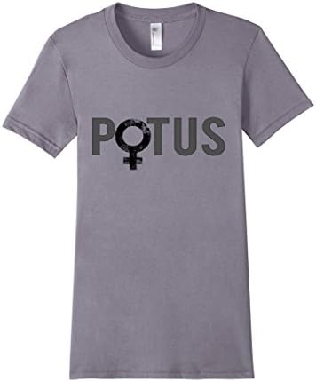 Women's POTUS I'm With Her Hillary Clinton for President T Shirt Medium Slate