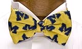 Michigan Bow Tie - University of Michigan Maize Pre-Tied Bow Tie with M Logo