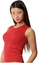 Women's Sleeveless Baby 1x1 Rib Crew Tee