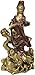 Kuan-Yin on Dragon, Gold and Red Finish