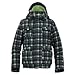 Burton Girl's Twist Bomber Snowboard Jacket- SAMPLE - True Black Candy Plaid M