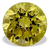 0.18 Ct Natural Canary Yellow Round Cut Loose Diamond