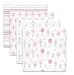 SwaddleDesigns Cotton Muslin Swaddle Blankets, Set of 4, Pink Thicket