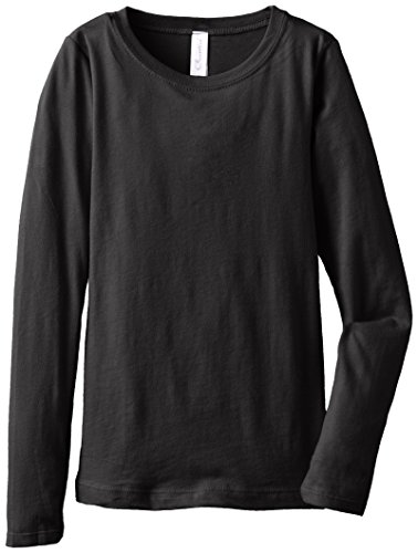 Clementine Big Girls' Everyday Long Sleeve Tee, Black,Small (6-6x)
