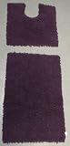 NEW Twists AUBERGINE Pedestal and Bath Mat Set