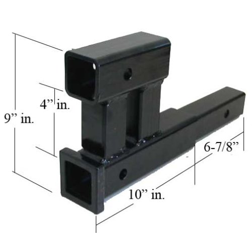 Dual 2 Hitch Bicycle Receiver Adapter Extender Extension 4000lb