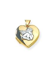 Solid 14K Yellow Gold Heart Locket Just under 3/4 inch x 3/4 inch
