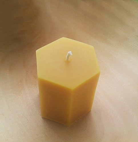Beeswax Pillar Candle ~ Hexagon