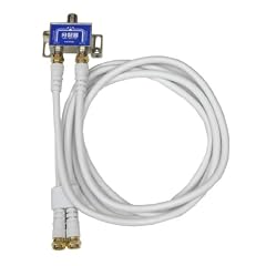 HORIC アンテナ2分配器4C-FBケーブル2本(100ｃｍ)付属金メッキ端子高級メタルケース採用 HAT-2SP875