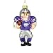SC Sports Kansas Jayhawks Caucasian Football Player Ornament (Set of 2)