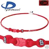 Phiten Titanium X30 St. Louis "Cardinals" MLB Necklace - 18"