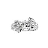 Ribbon Bow Pave CZ Ring size 5 Emitations