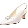 Colorful Creations Women's 62230 Slingback Pump,White Dyeable Satin,4 B(M) US