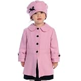 Angels Garment Little Girls Size 7/8 Pink Coat Hat Outerwear Set