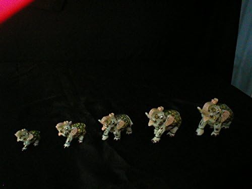 Malvia Exports Elephants Green 5 Pieces