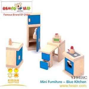 Wooden Dollhouse Kitchen Furniture & Appliances