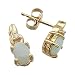 14kt Yellow Gold Opal Cabochon Diamond Earrings