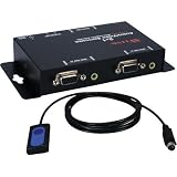 2x1 250MHz 2 Port VGA Video/Audio Share Switch With Remote