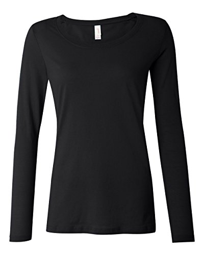 Anvil Women's Sheer Long-Sleeve Scoop Neck T-Shirt