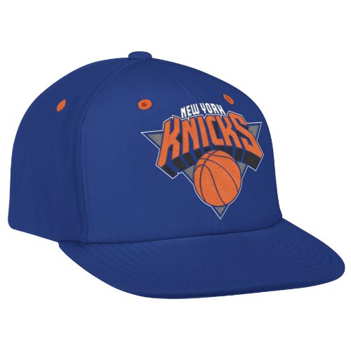 NBA Men's New York Knicks Adjustable Snapback Hat (Blue, Adjustable)