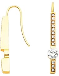 14K Yellow Gold Diamond Earrings - 1.24 Ct. -- LIFETIME WARRANTY