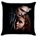 Throw Pillow Case Black of Twilight Edward Cullen and Bella Swan Looking Glamorous