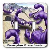 Londons Times Funny Bugs and Slugs Cartoons - Scorpion Prosthesis - Light Switch Covers - double toggle switch