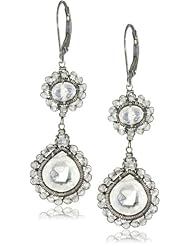 Dana Kellin Shimmering Milky Quartz Crystal Detail with Double Drop Earrings