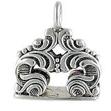 Victorian Seal Fob Vintage Style 925 Sterling Silver Traditional Charm or Pendant