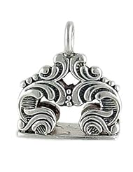 Victorian Seal Fob Vintage Style 925 Sterling Silver Traditional Charm or Pendant