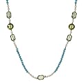 Long Beaded Necklace - Teal
